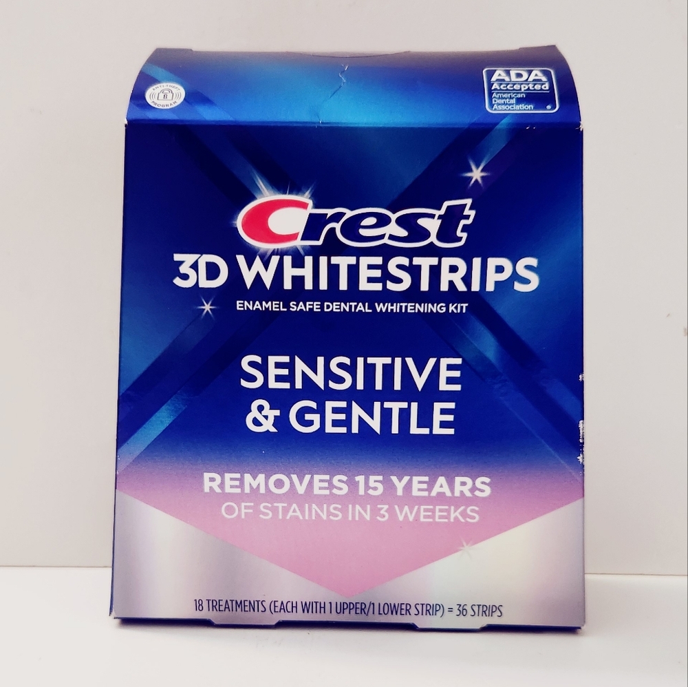 Crest 3D Whitestrips Sensitive & Gentle At-Home Teeth Whitening Kit